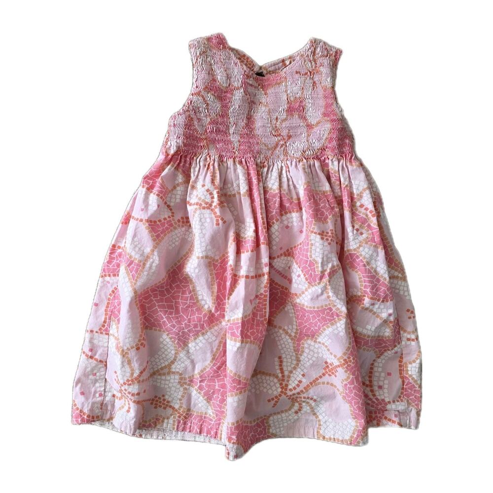 Vintage Lilly Pulitzer White Label Floral Dress Toddler Girl Size 3T Pink Orange